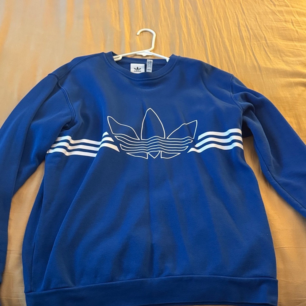 Adidas Men's Crewneck Sweater in Bold Blue